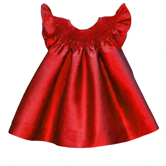 Isabel Garreton | Dresses | Isabel Garreton Baby Hand Smocked Bishop Silk Christmas  Dress 218 Months | Poshmark